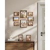 Attop Collage Picture Frames Set of 10, 8x10, 5x7, 4x6, Photo Frame for Wall Gallery Decor, Table Display, Rustic Brown - 4 of 4