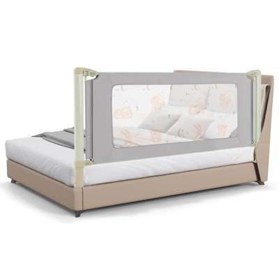 Infans 79" Bed Rail for Toddlers Infants Foldable Safety Bed Guardrail with Double Lock