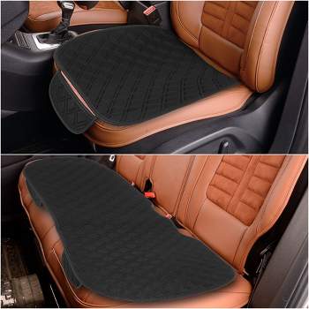 Unique Bargains Breathable Protector Flax Sponge Automotive Seat Pads Black 1 Set