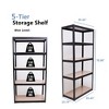 Kumasinova 5 Tier Metal Garage Shelving,Heavy Duty Storage Shelves,Adjustable Storage Rack Shelf Unit for Warehouse Pantry Closet Kitchen,Black - 2 of 4