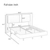 CAVINAS Queen/Full/King Velvet Fabric Floating Bed Frame with Headboard,Wingback Upholstered Bed with LED Lights,No Box Springs Needed - 3 of 4