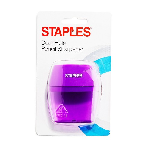 It's Academic Manual Pencil Sharpener, Two-Hole Flip Top, Assorted