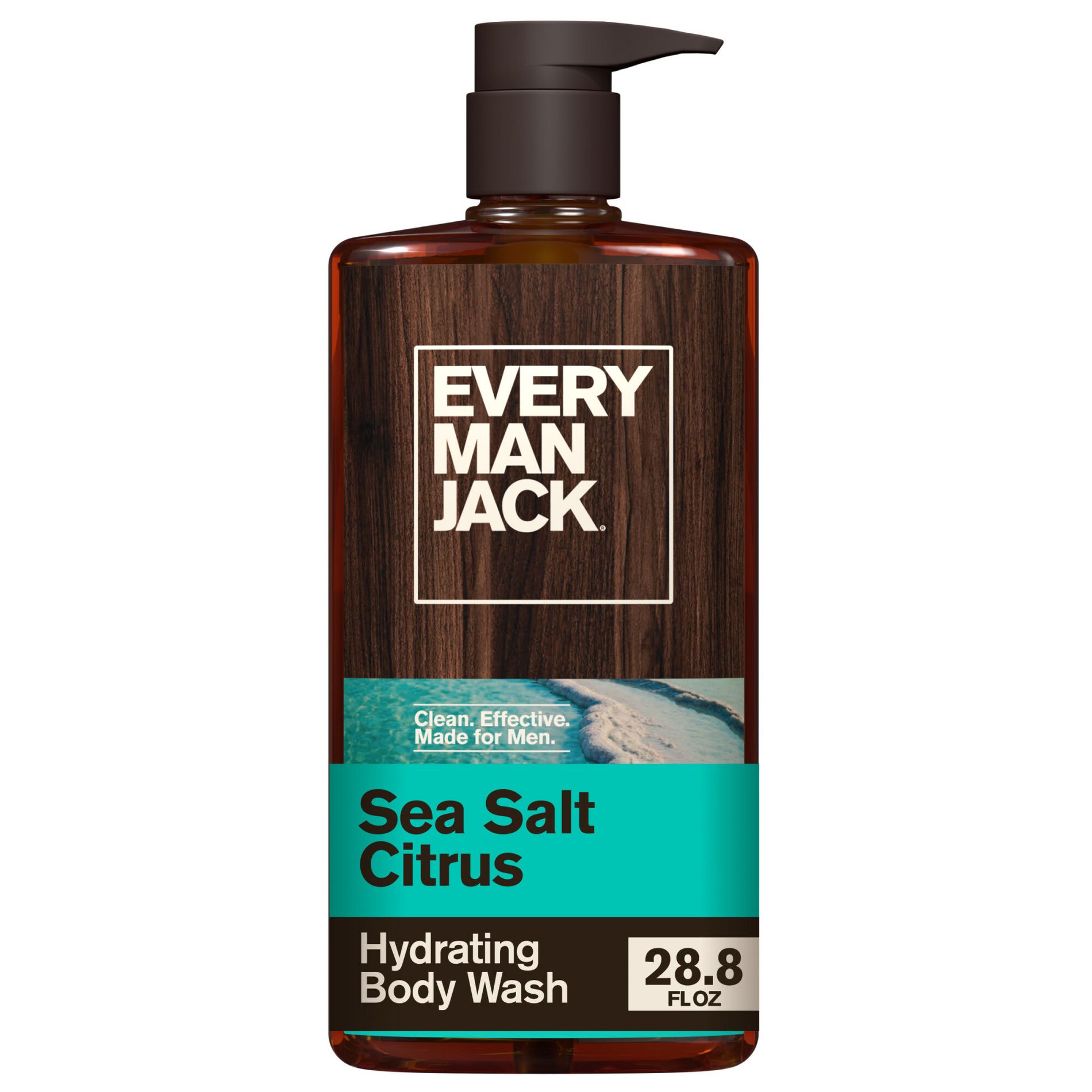 Every Man Jack Naturally Derived Men's Body Wash - Sea Salt + Citrus - 28.8 fl oz: Moisturizing, Whole Body, Normal Skin, Gel