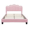 NicBex Full Upholstered Bed Frame with Elegant Flower-Shaped Headboard,Adjustable Headboard with LED Lights,Wood Slats Support,Easy Assembly,Pink - 4 of 4