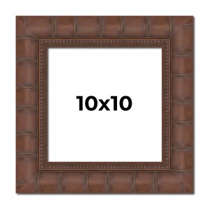 PosterPalooza | 10x10 Wide Bamboo Picture Frame, UV Acrylic, 4 Finishes - Brown, Black, Silver, and Natural - 1 of 4