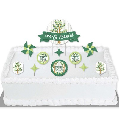 Big Dot of Happiness Family Tree Reunion - Family Gathering Party Cake Decorating Kit - Family Reunion Cake Topper Set - 11 Pieces