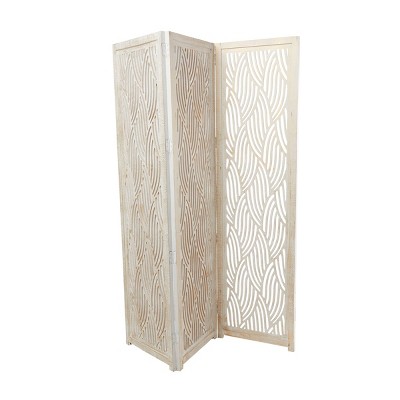 Olivia & May Wooden 3 Panel Room Divider Screen White Target
