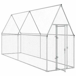 vidaXL Chicken Cage Silver Galvanized Steel 39.4 x 39.4 x 74.8 in - 1 of 4