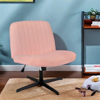GlasFlength Task and Chairs Seating, Cross Legged Seating Sets, No Wheels Armless Swivel Home Office Chair, Gray, 25.98"*19.45"*34.45"