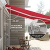 Sapphtopaz 12' x 10' Retractable Awning Manual Patio Awnings Sunshade Shelter 280gsm UV Resistant with Manual Crank Handle Aluminum Frame - 2 of 4