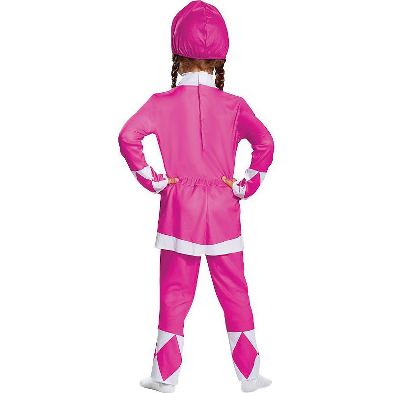 Toddler Girls' Classic Mighty Morphin Pink Ranger Jumpsuit, 3 of 4