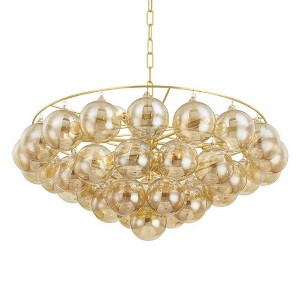 Mitzi Mimi 9 - Light Chandelier in  Aged Brass Champagne Shade - 1 of 1