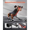 VEVOR Weight Bench, 660lbs Adjustable Weight Bench Press for Full Body Workout, Exercise Sit up Bench for Home Gym Strength Training, Black&Red - 4 of 4