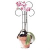 Bosmere Metal Wren Scroll Pot Support Trellis, Green 10in W x 24in H - 2 of 2