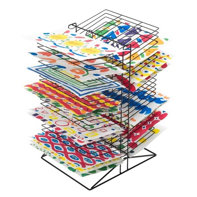 Black All-Steel Double Sided Wire Drying Rack with 50 Shelves