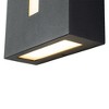 C Cattleya 2-Light Matte Black Integrated LED Hardwired Outdoor Wall Light with Frosted Glass Shade - 4 of 4