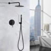 Rainworth Wall Mounted Round Shower Combo Set with 10" Rain Shower head and Handheld Shower Head Set with Pressure Balancing Valve - 3 of 4