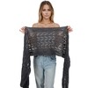 Anna-Kaci Womens Multifunctional Scarf with Sleeves Solid Color Crochet Knitted Cable Scarf Sweater Wraps - 4 of 4