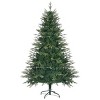 6FT Pre-Lit Aspen Fir Artificial Christmas Tree with Wreath & Garland,Grass Green Xmas Tree with 380 Multi-Color LED Lights, 11 Lighting Modes - 3 of 4