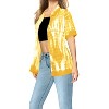 LA LEELA Women's Summer Casual Beach Short Sleeve TShirts Button Down Dress Tops Tee Shirts Hawaiian Blouses for Women - 2 of 4