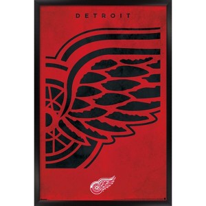 Trends International NHL Detroit Red Wings - Logo 25 Framed Wall Poster Prints - 1 of 4