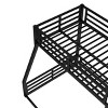 TopComfy Beds Metal Bunk Bed Twin over Full Floor Bunk Bed Frame Heavy Duty Bunk Bed Bedroom Furniture for Bedroom, Black, 56.7"*62.2"*73.85" - 3 of 4