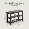 JIONJOY 3-Tier Bamboo Shoe Rack & Storage Bench - 286lb Capacity, Space-Saving Organizer for Entryway, Bedroom, Living Room (11.3x27.6x17.8in) - 2 of 4