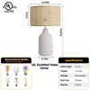 20.8" Japandi White Speckled Ceramic Table Lamp with Rattan Shade and Textured Vase Base for Bedside, Living Room, Entryway, or Lounge - 2 of 4