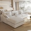 120"Cloud Couch Sectional for Living Room,Convertible L Shape Couch with Ottoman, Down Filled Modular Sectional Sofa Couch - 2 of 4