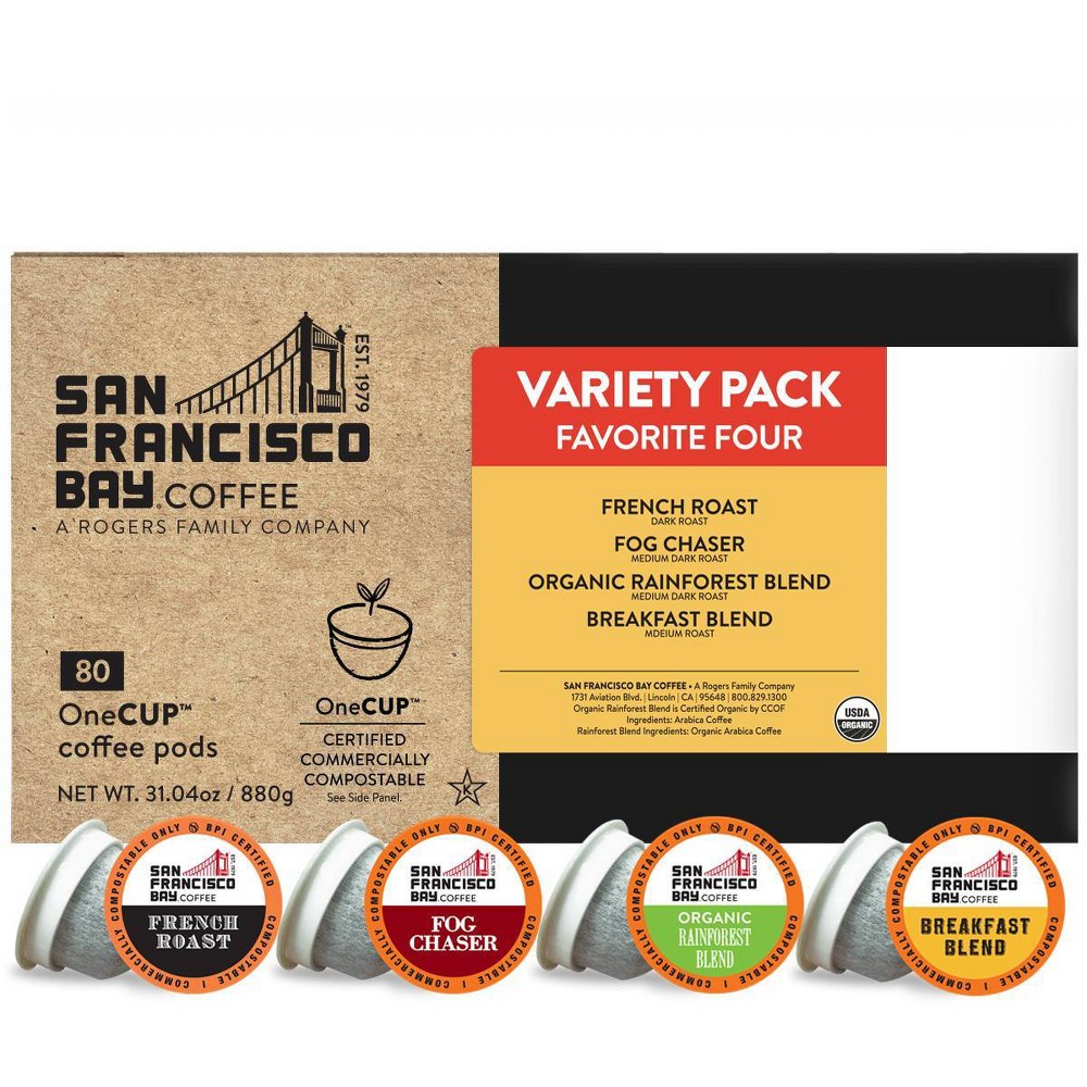 Photos - Coffee San San Francisco Bay  Variety Pack Medium Roast  - 80ct