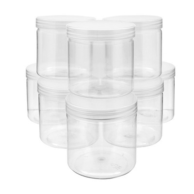 Juvale Slime Containers With Lids - 8 Pack Clear Plastic Jars For Kids Diy  Crafts (12 Oz) : Target