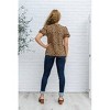 Women's Spotted Animal Print Blouse - Hailey & Co - 3 of 4