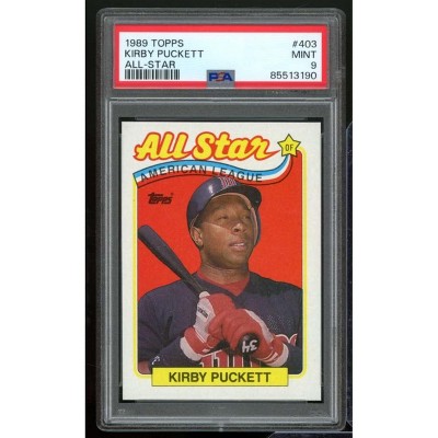 Kirby Puckett Card 1989 Topps All-Star #403 PSA 9