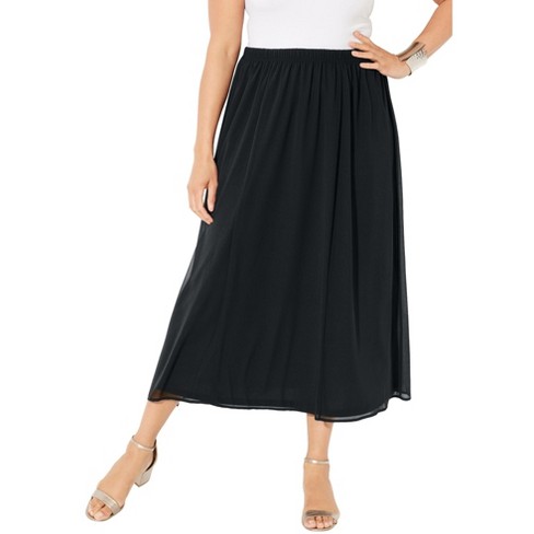 Catherines Women's Plus Size Flowy Chiffon Skirt - image 1 of 4