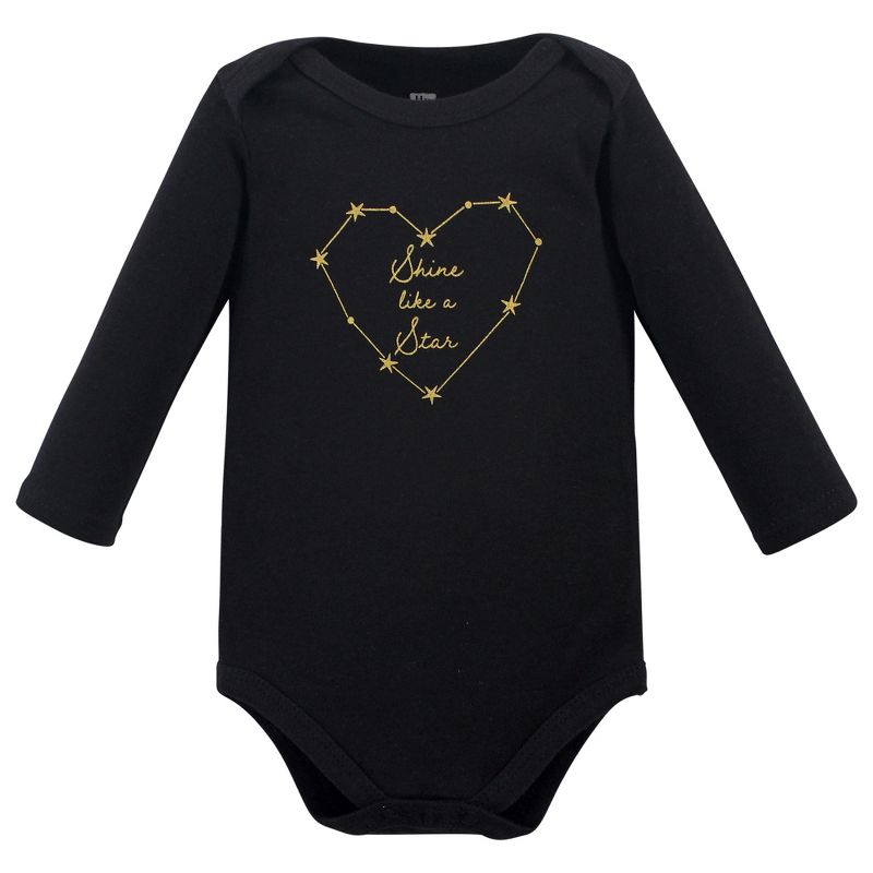 Hudson Baby Infant Girl Cotton Long-Sleeve Bodysuits, Dreamer, 5 of 6