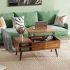 GALAXHERO Lift Top Coffee Table for Living Room Small Coffee Table with Storage,Hidden Compartment and Adjustable Shelf Mid Century Modern - 2 of 4