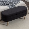 NicBex Modern 44.9" Velvet Storage Bench with Wood Legs for Bedroom and Living Room - 3 of 4