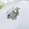 Sumerain Vintage Tub Faucet Wall Mount Tub Filler Two Cross Handles High Flow, Brushed Nickel - 4 of 4
