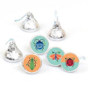 Big Dot of Happiness Buggin' Out - Bugs Birthday Party Round Candy Sticker Favors - Labels Fits Chocolate Candy (1 sheet of 108) - 1 of 4