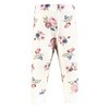 Hudson Baby Infant Girl Thermal Tapered Ankle Pants 4pk, Dusty Rose Floral - 3 of 4