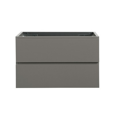DOMETOUR Alice-36W-102,Wall mount cabinet WITHOUT basin,Gray color, With two drawers, Pre-assembled