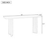 Console Table Entryway Narrow Skinny with Veneer, Rectangular Modern Sofa Table with Geometric Legs for Hallway or Living Room-The Pop Home - 3 of 4