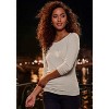 Women's Metallic Trim Long Sleeve Top - LASCANA - 3 of 4