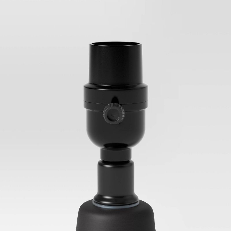 Small Textured Ceramic Lamp Base Black - Threshold™, 3 of 11