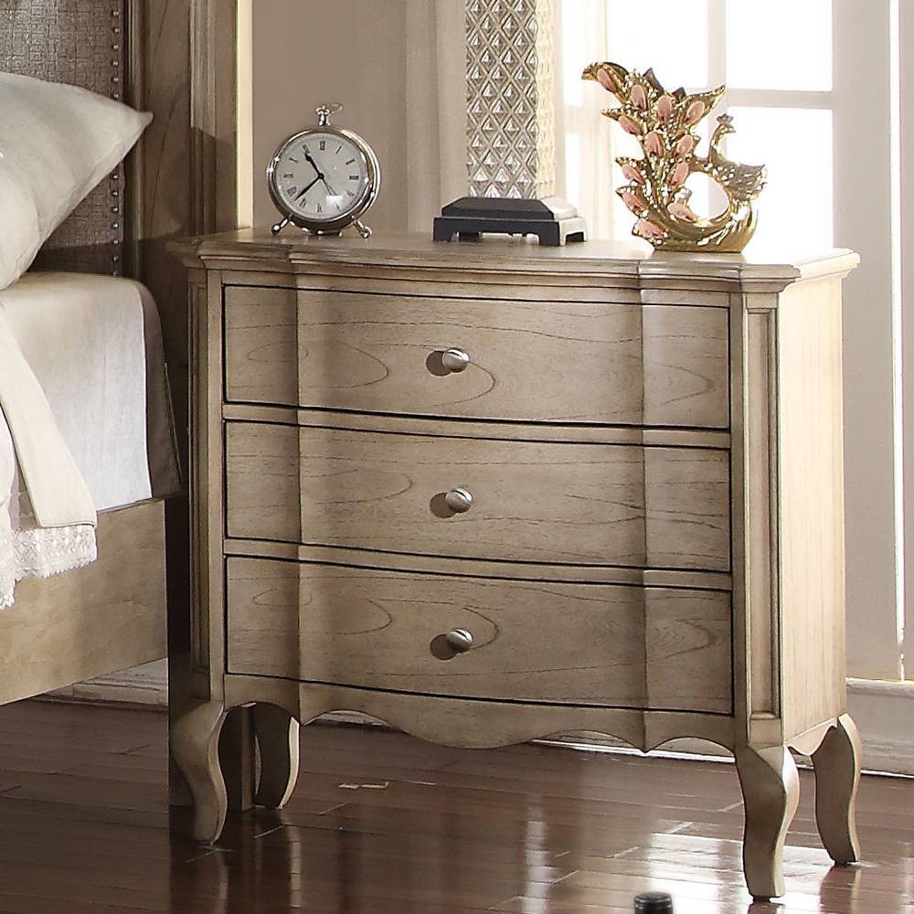 Photos - Storage Сabinet 30" Chelmsford Nightstand Antique Taupe - Acme Furniture