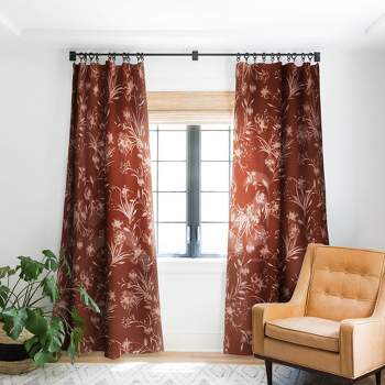 Gabriela Fuente Holiday Floral 50" x 84" Single Panel Room Darkening Window Curtain - Deny Designs