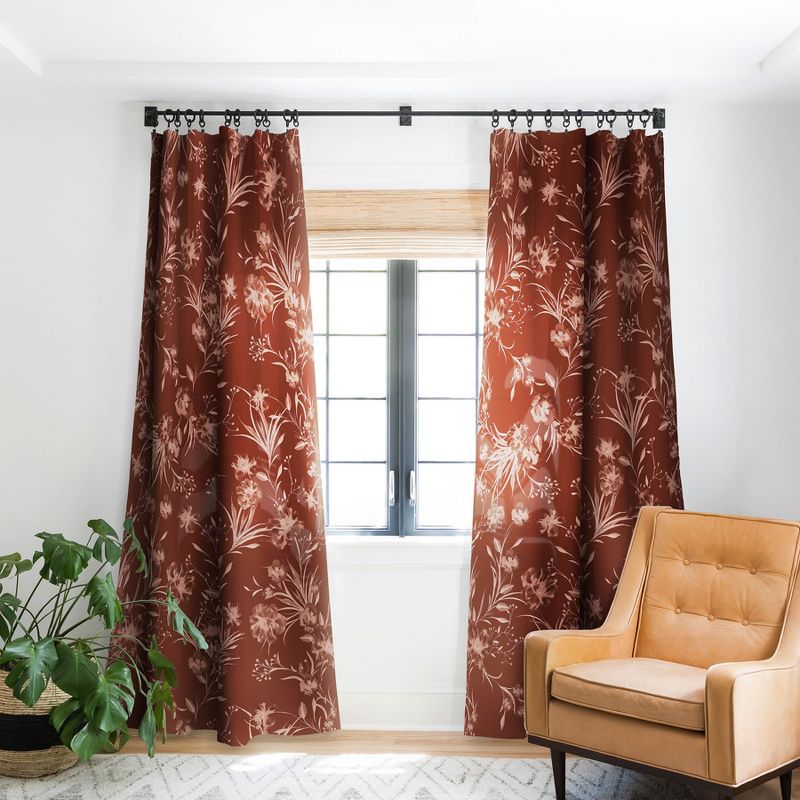 Gabriela Fuente Holiday Floral 50" x 84" Single Panel Room Darkening Window Curtain - Deny Designs, 1 of 5