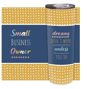 Elanze Designs Small Business Owner Sunflower Midnight 20 ounce Stainless Steel Travel Tumbler - 1 of 4