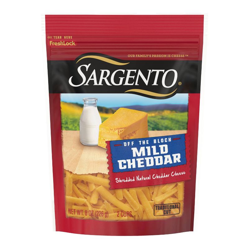 Sargento Natural Mild Cheddar Shredded Cheese - 8oz, 1 of 12