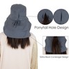Anna-Kaci Womens Sun Hat Wide Brim Bucket Hats with Neck Flap and Ponytail Hole for Summer Beach Fishing Hiking - 4 of 4